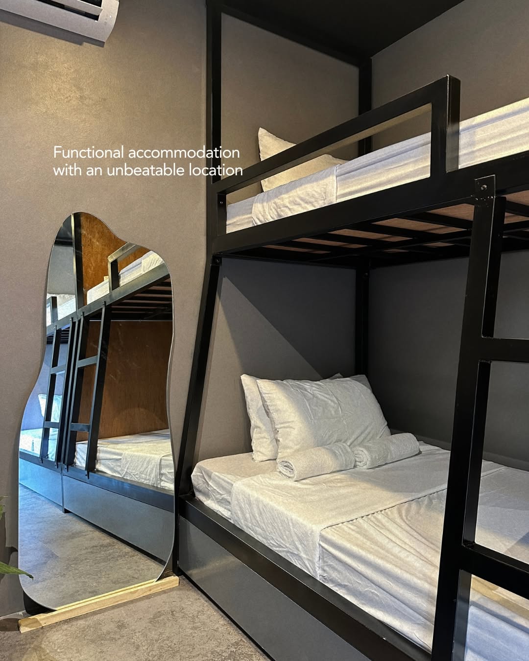 Caja Elyu container interior and outdoor space